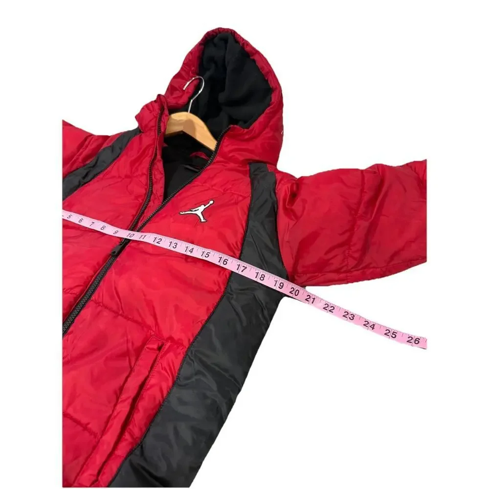 Nike Kids' Jordan Boys' Flight Puffer Jacket In Red/black Winter Coat Size Large